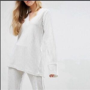 House of Sunny Striped White and Gray Set